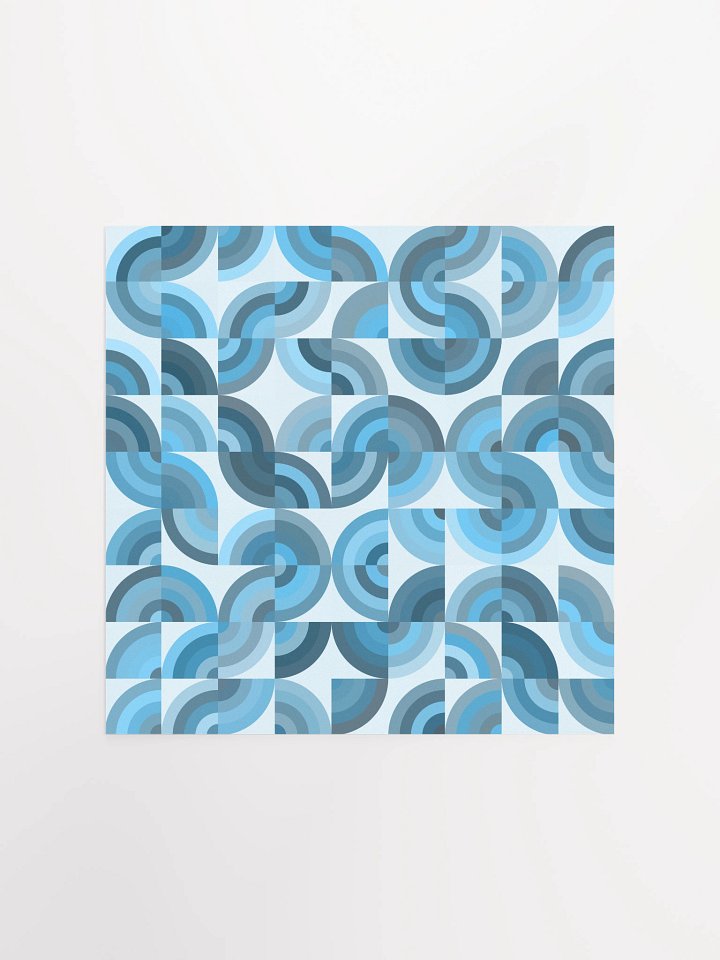 Symmetric Blue Geometric Poster product image (1)