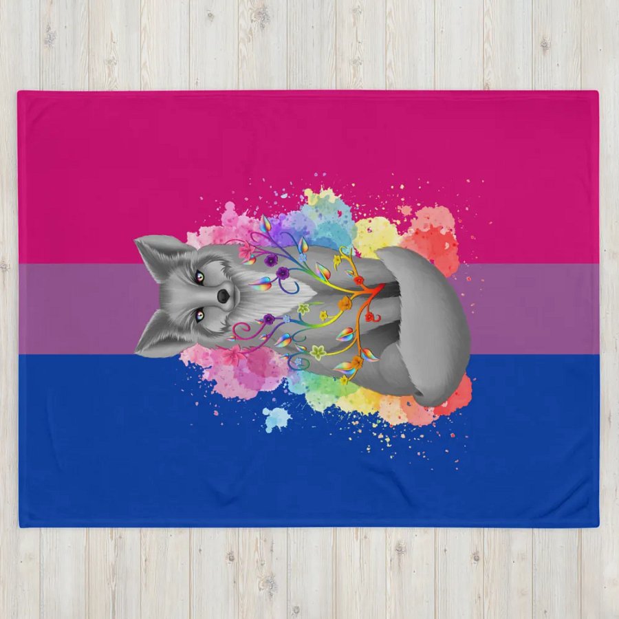 Bisexual Pride Fox Blanket (2023) product image (4)