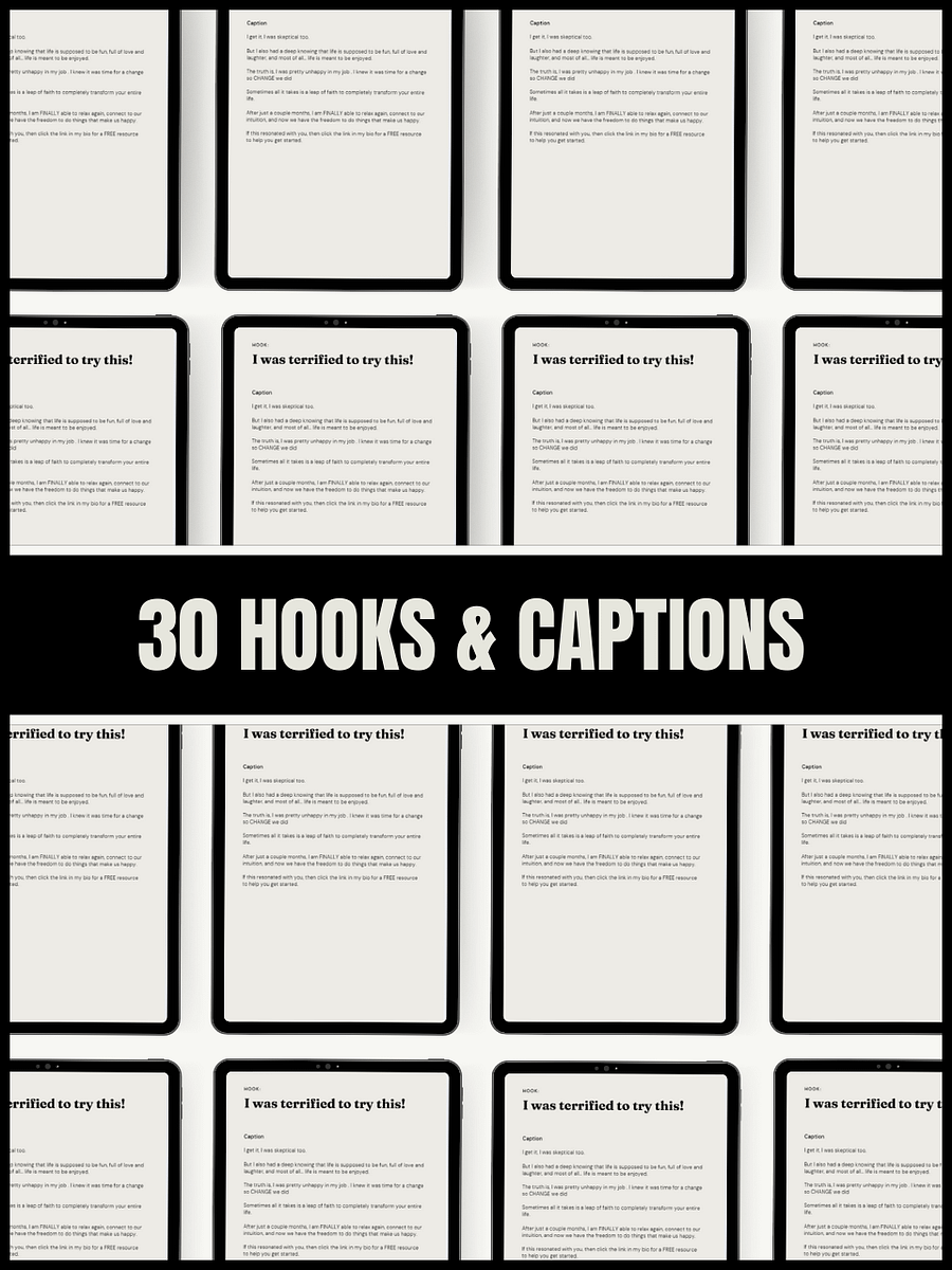 Volume 3 - Instagram Reels, Hooks, Captions & Reel Covers - 30 days product image (3)