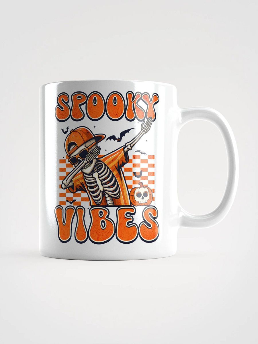 Retro Spooky Vibes Dabbing Skeleton Halloween Coffee Mug product image (2)