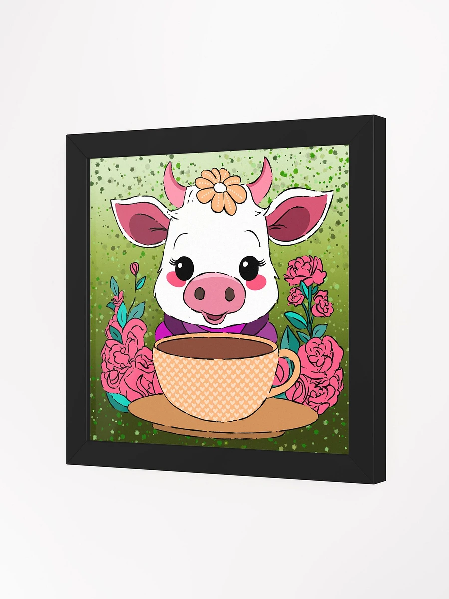 Coffee Break Cow Framed Art Print product image (3)