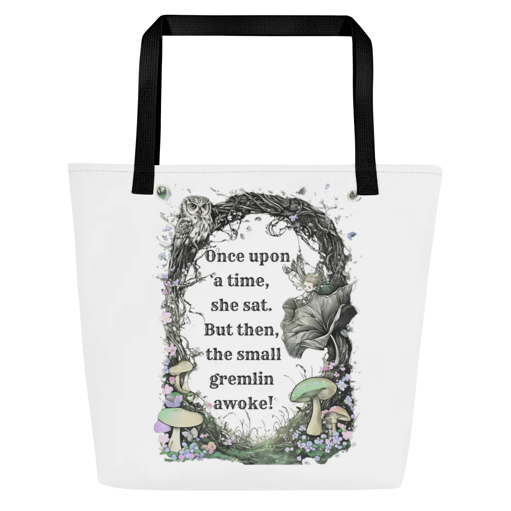 Once Upon A Time She Sat... - Funny Fairytale Tote Bag For Mom product image (1)