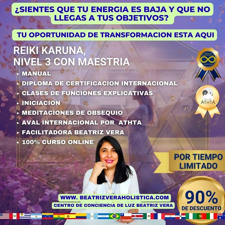 Reiki karuna nivel 3 con maestría (clase diferidas digital) product image (1)
