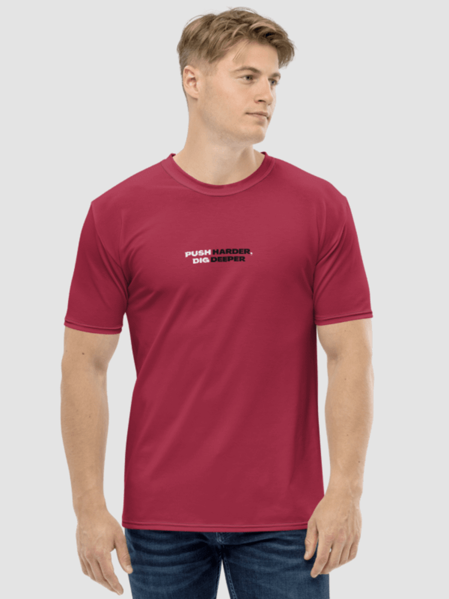 Push Harder, Dig Deeper T-Shirt - Cherry Red product image (3)