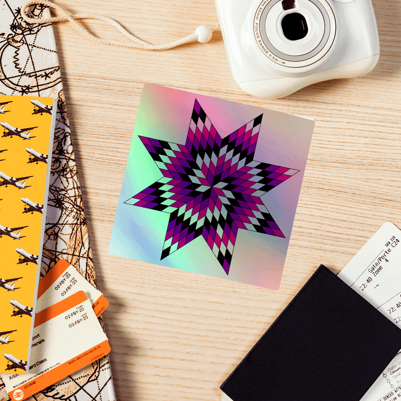 Star Quilt Holo Sticker product image (1)