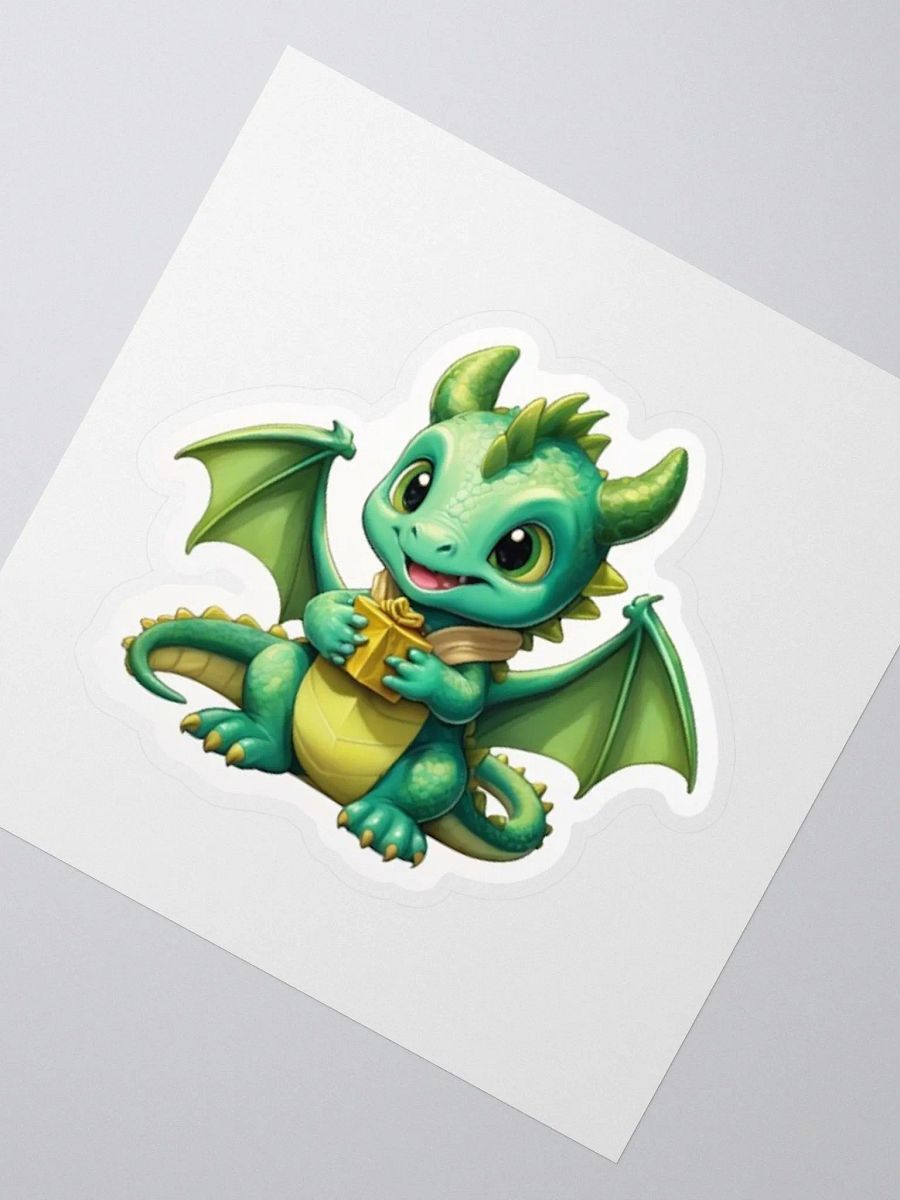 Cute Baby Green Dragon V.1 Sticker product image (2)
