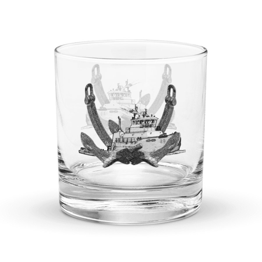 Twin Anchor Titan tug Rocks Glass 10.5oz product image (3)