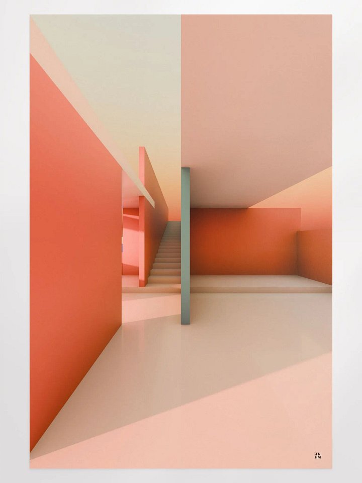 Architectural Landscape - Summer Pastel 03 24"x36" Frameless product image (1)