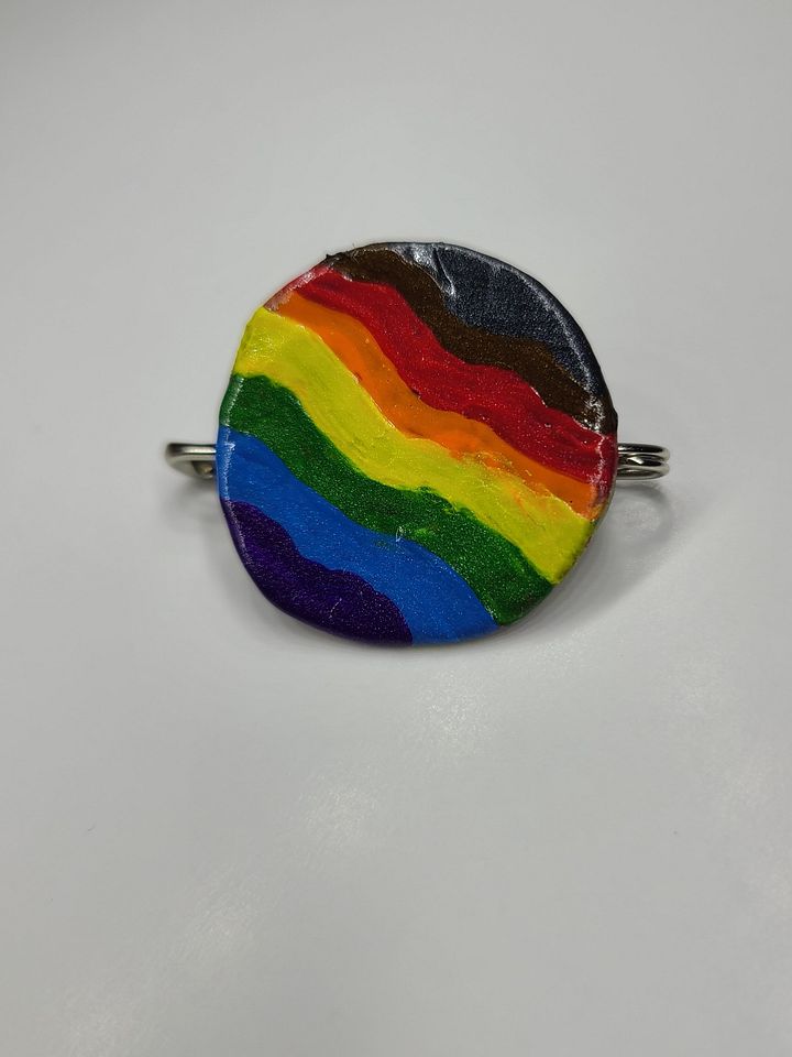 Pride bottle cap pin product image (1)