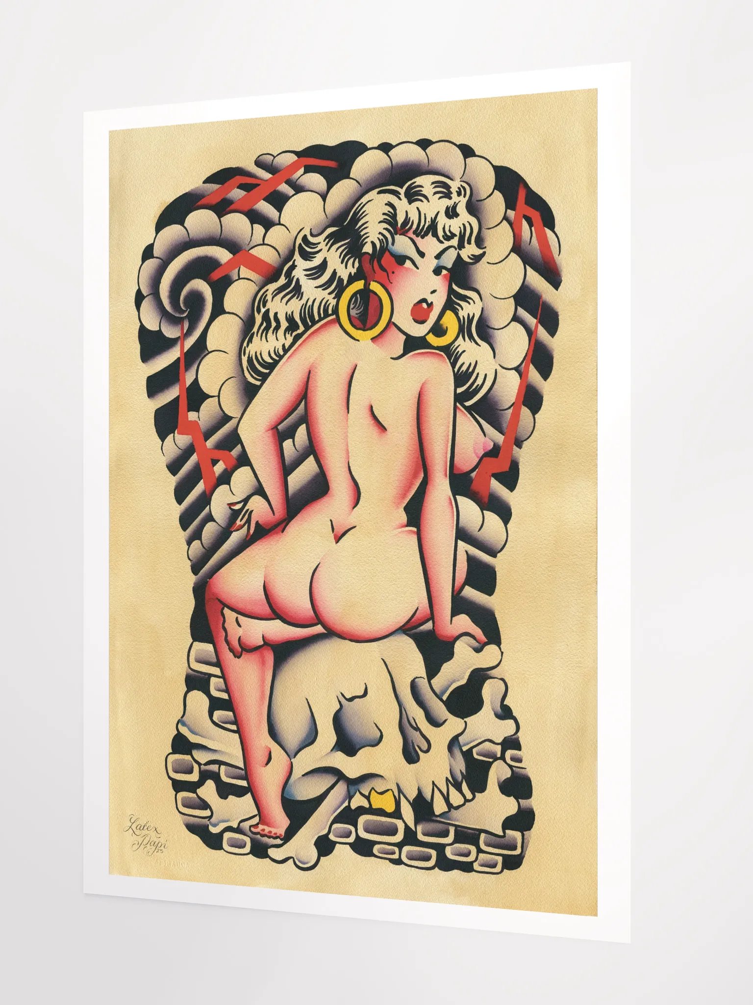 skull sittin' 18x24 print product image (2)