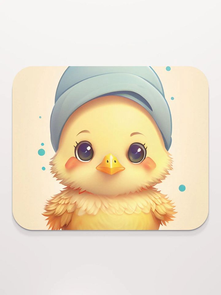 Adorable Chick Blue Hat Mouse Pad product image (2)