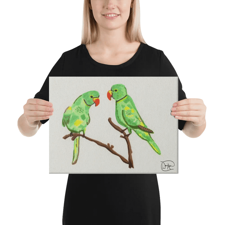 Birbs at the Window Watercolour Canvas product image (2)
