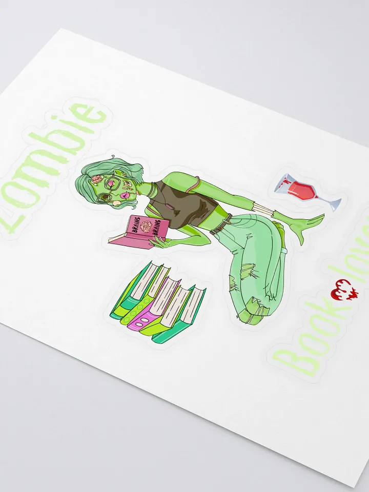 Zombie Book Lover Sticker product image (2)