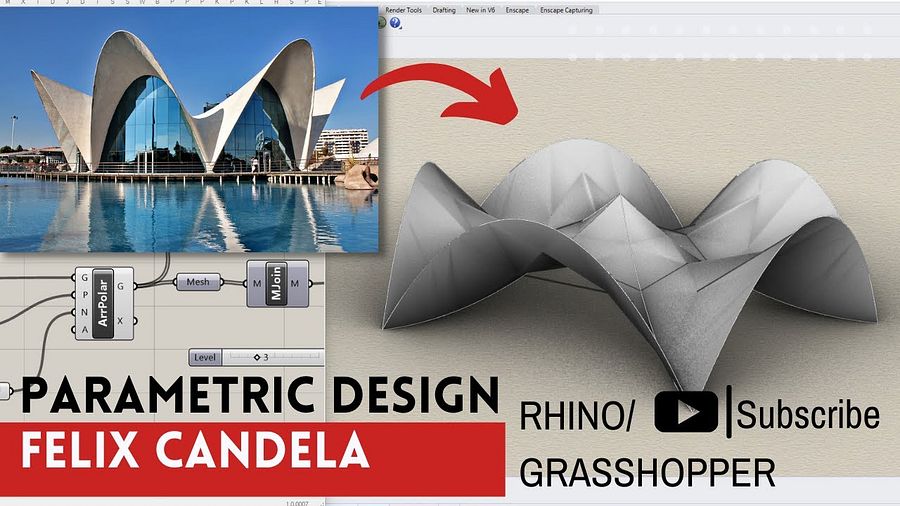 Felix Candela Parametric Design Grasshopper Rhino Files Download product image (1)