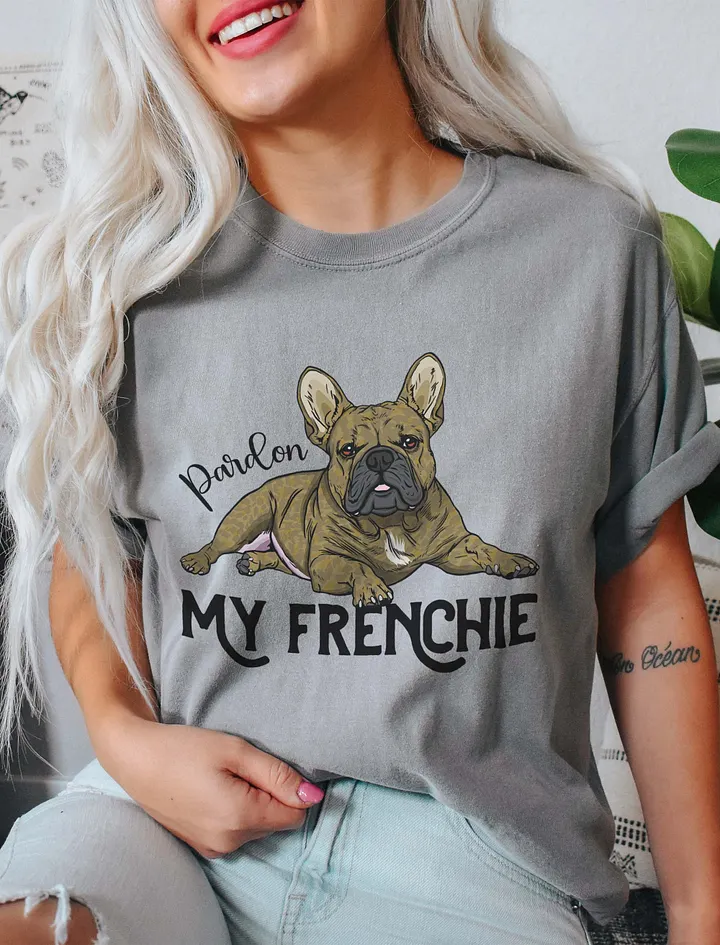 Pardon My Frenchie T-Shirt of a French Bulldog | Funny T-Shirt for Frenchie Paw-rents product image (6)