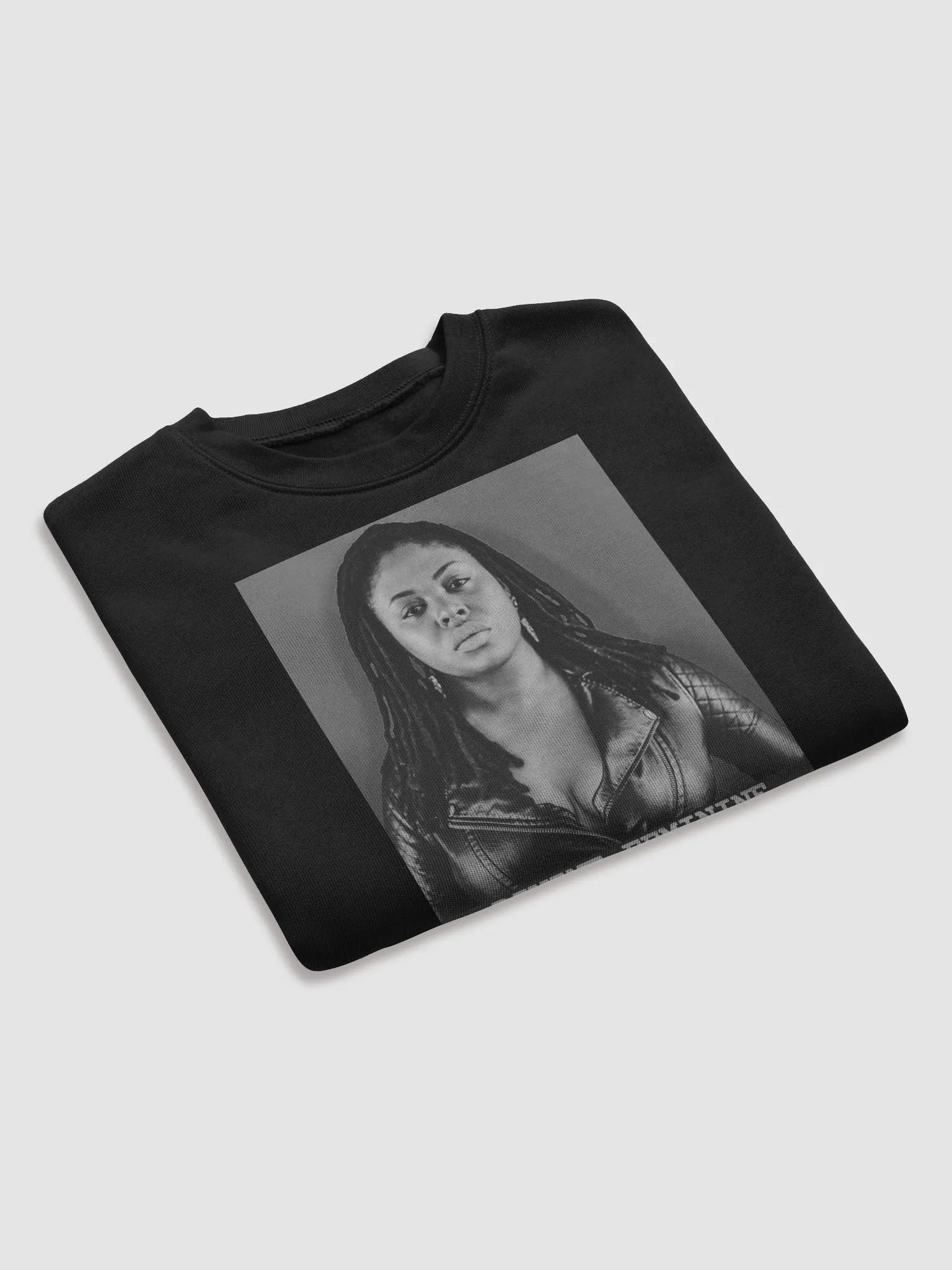 Divine Feminine Crop Top Sweatshirt Black product image (7)