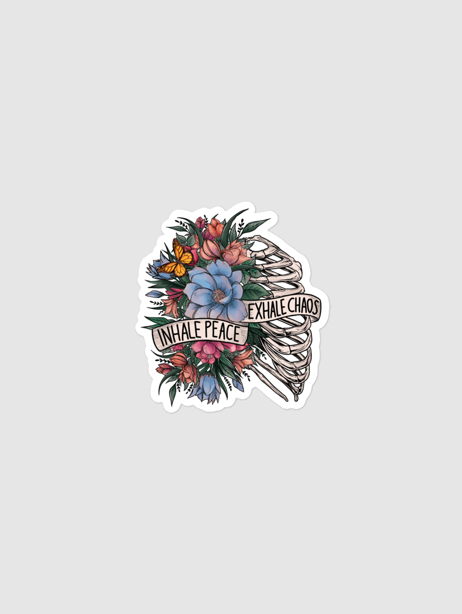 "Inhale Peace" Kiss-Cut Sticker product image (1)
