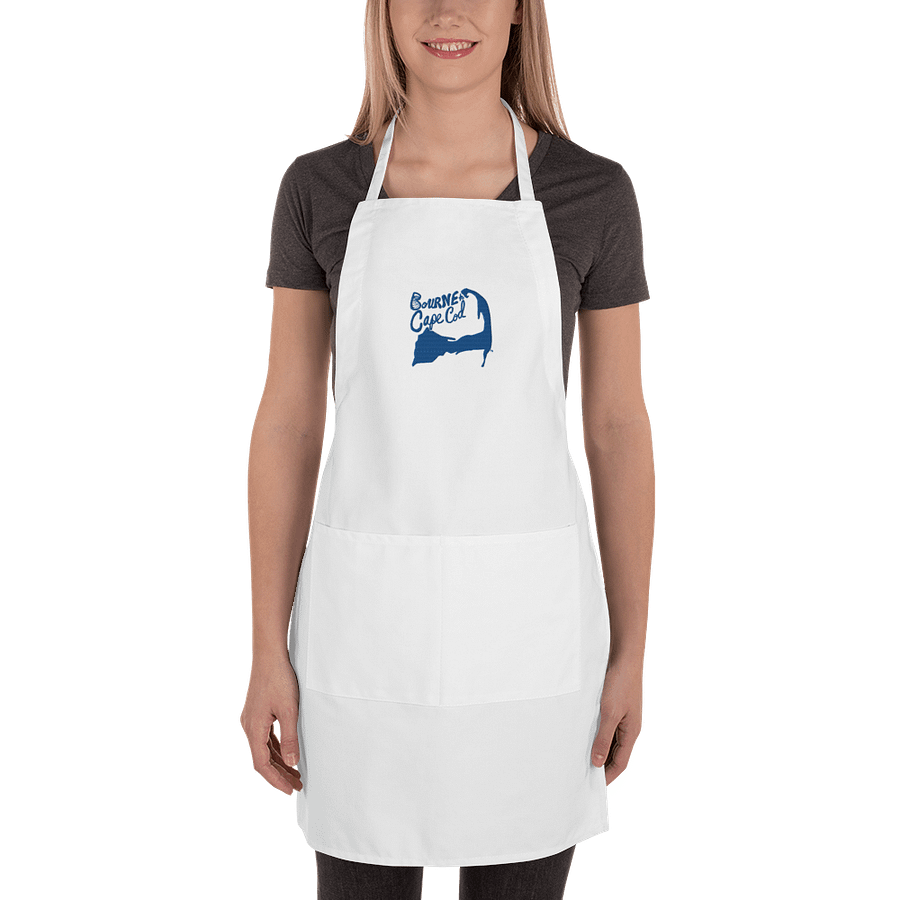 🦞BOURNE to Cape Cod™ | Embroidered Apron | Coastal Cooking Vibes | Royal Blue Logo product image (4)