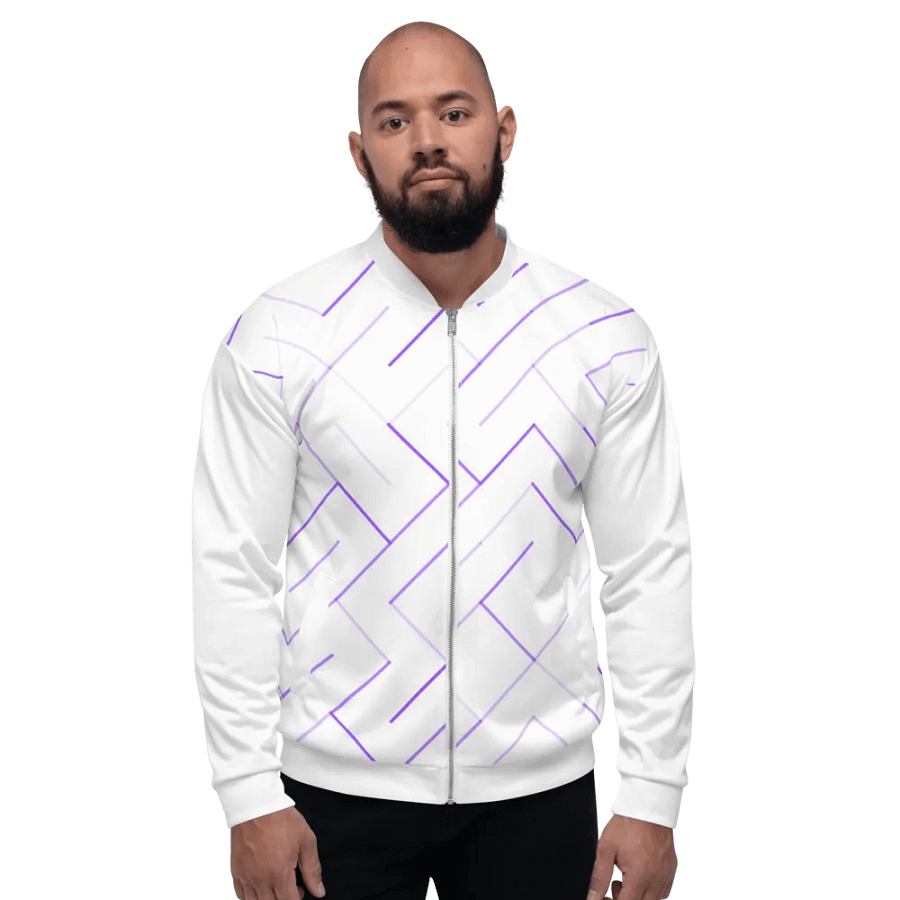 Geometric Melange All-Over Bomber Jacket product image (3)
