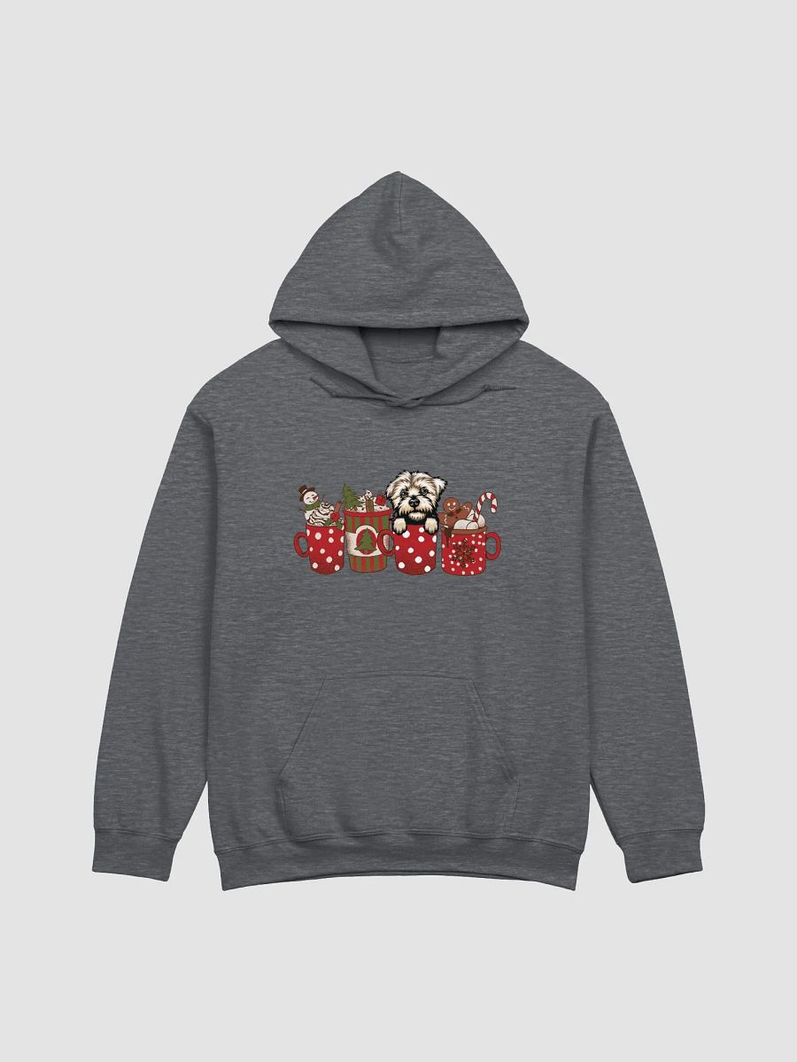 Cute Maltese in a Christmas Cup Hooded Sweatshirt | Funny Christmas Pup in a Cup product image (4)