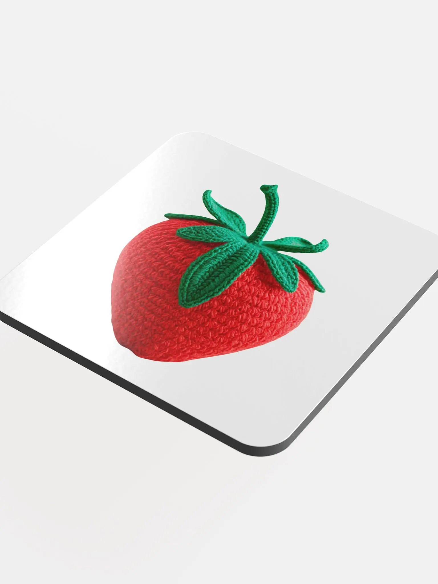CozyAvocado Glossed Cork Coaster Strawberry #1 product image (4)