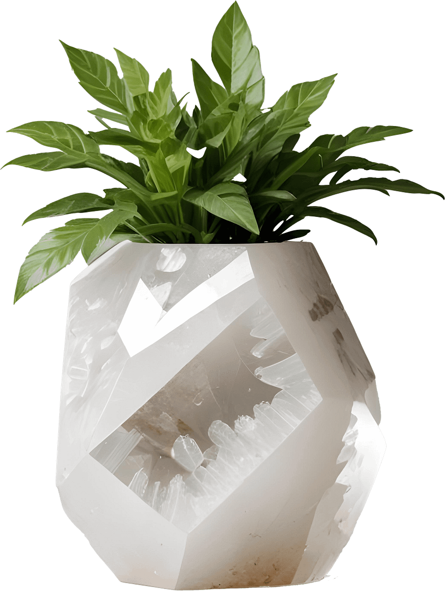 Collection: Crystal Serenity – Boho Chic Quartz Planter PNG product image (1)