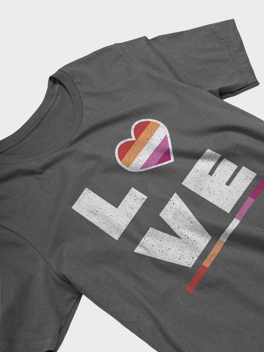 LGBTQ Lesbian Pride Flag Distressed Grunge Love T-Shirt product image (13)