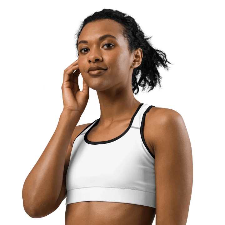 White Zenith Blank Canvas Women's Sports Bra product image (2)