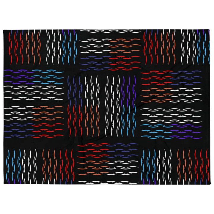Colorful Squiggley Lines Artistic Design Throw Blanket product image (1)