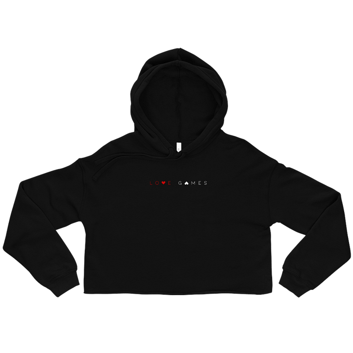 Love Games Women's Crop Hoodie - Black product image (1)