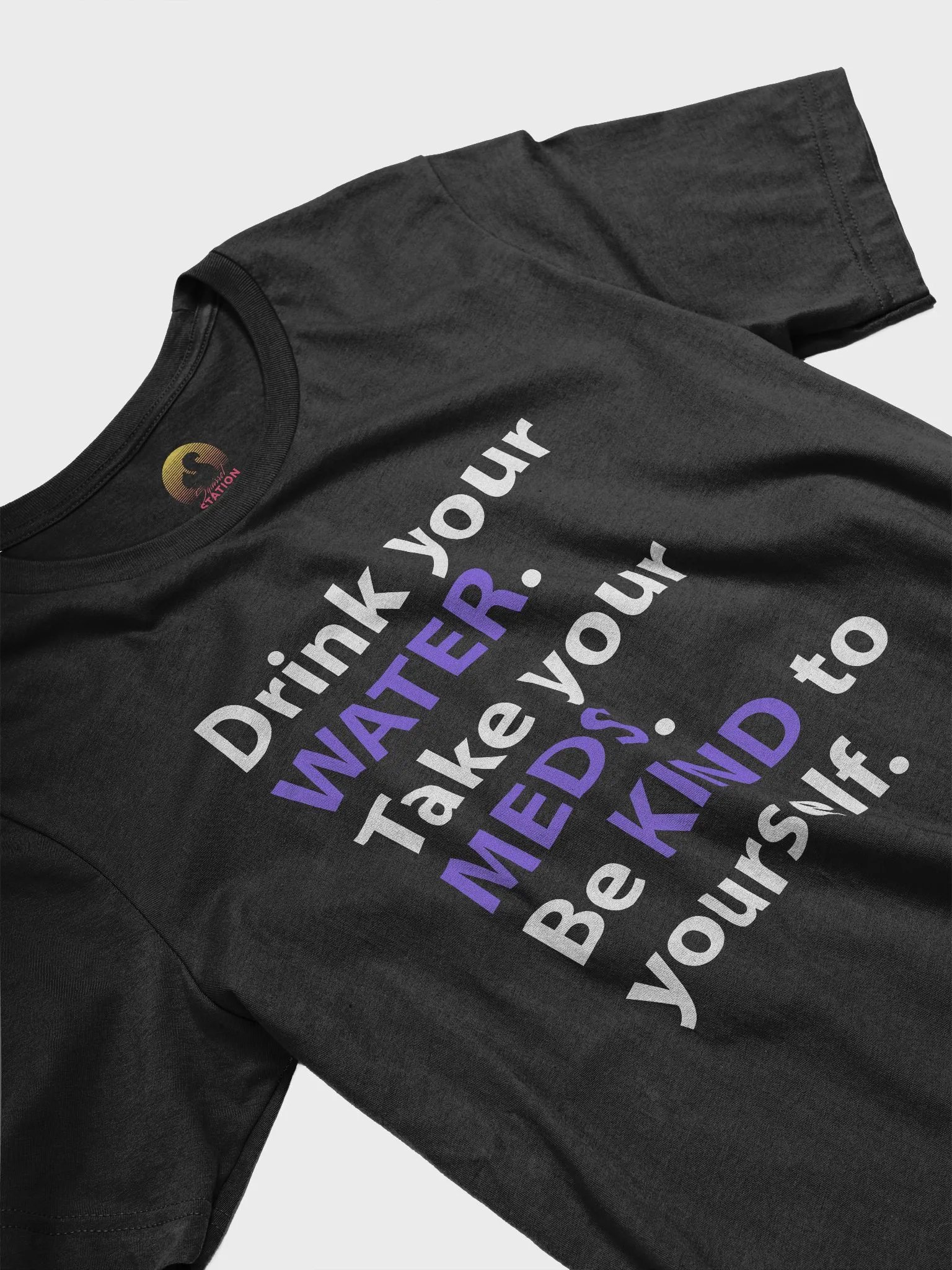Water, Meds & Kindness T-shirt (Purple) product image (4)