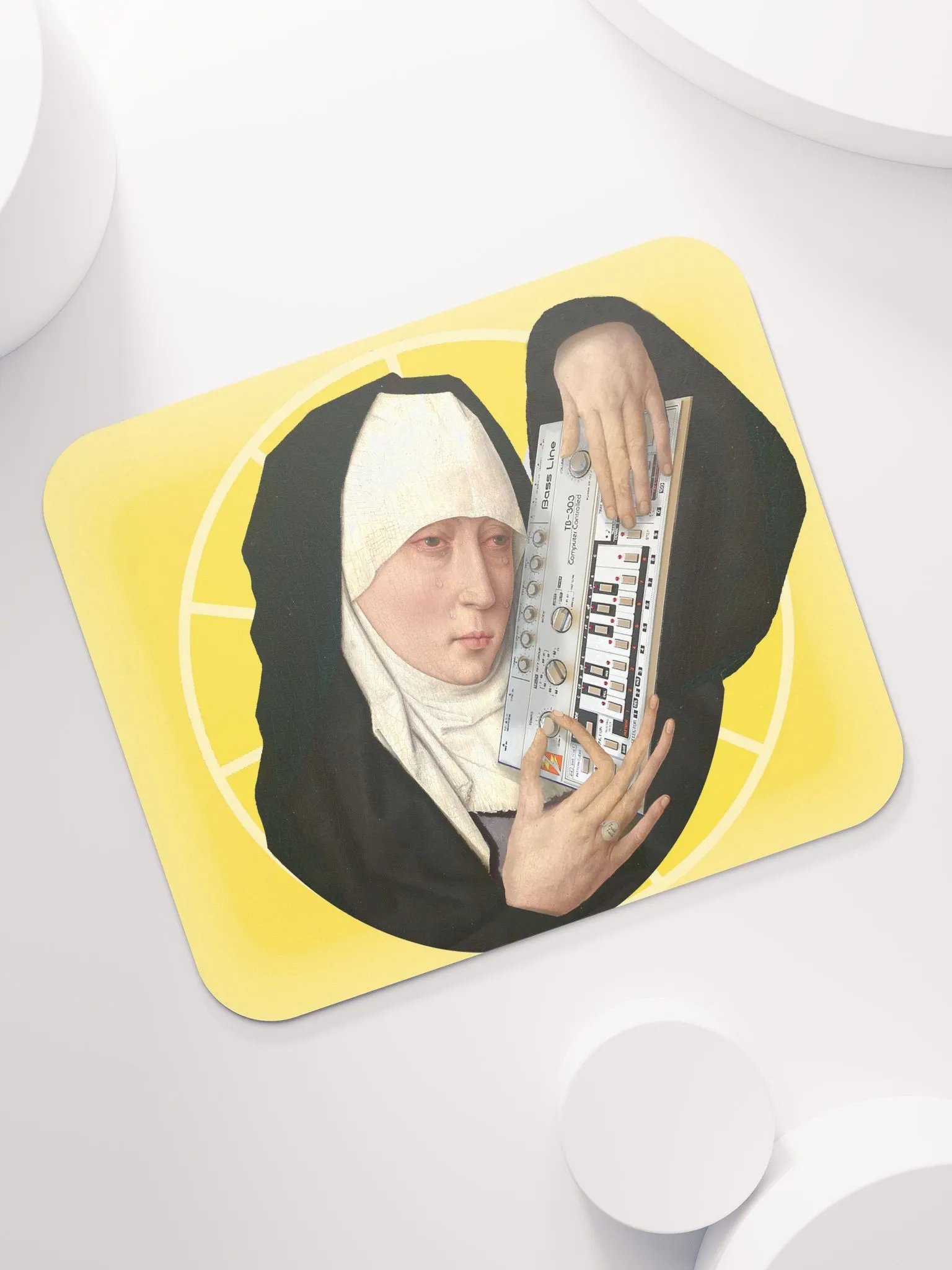 Mater Dolorosa meets Roland TB 303 by Frank Fonik, EDM Techno Classic Mouse Pad product image (7)
