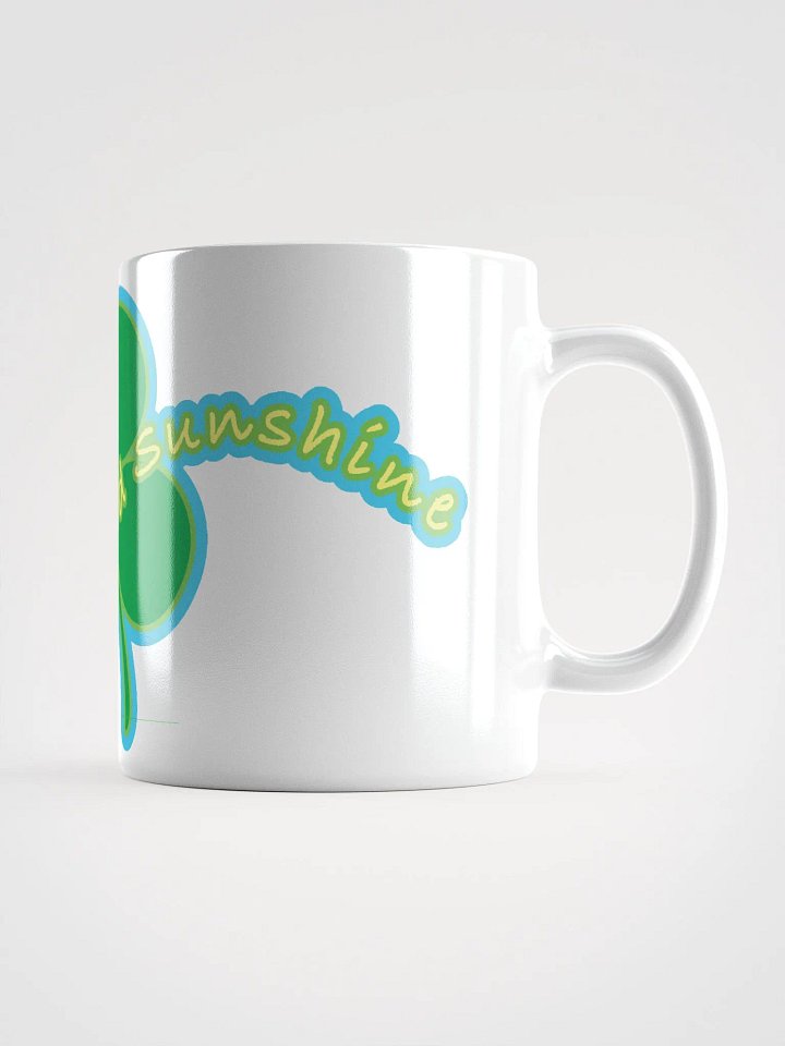 SHAMROCKS AND SUNSHINE • white glossy mug product image (1)