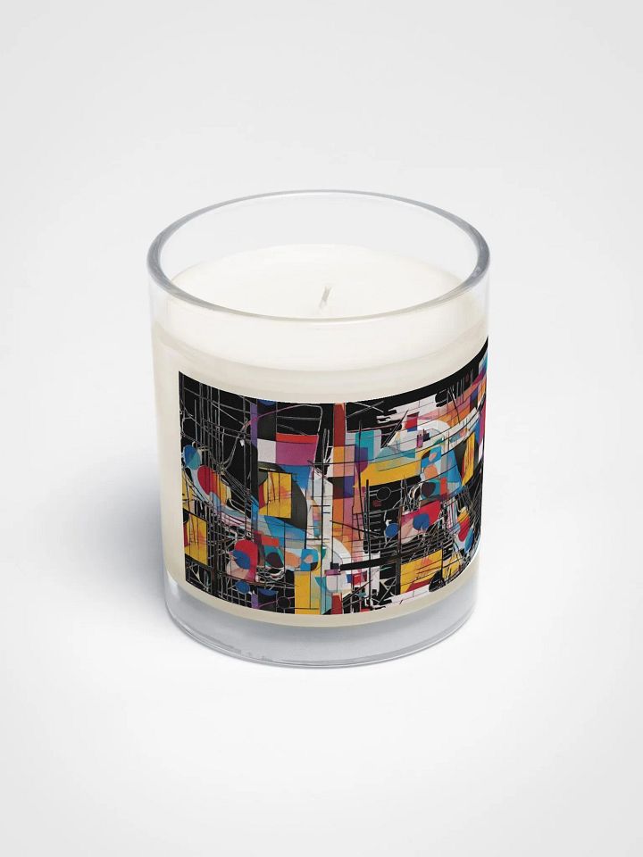 Stylish Kadinsky inspired soy wax candle for arty moms dads friends product image (2)