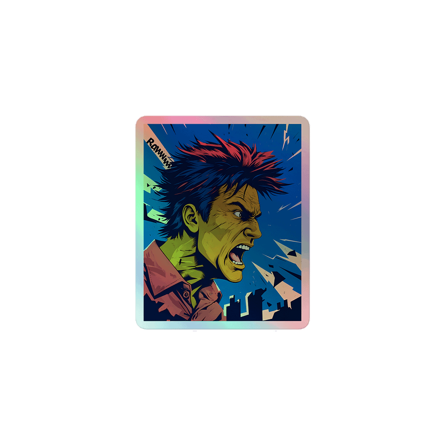 Screaming Rage Poster | Rawww | Holographic Sticker product image (1)