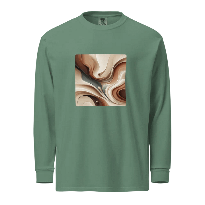Swirling Sands Long Sleeve Shirt | AI Design cappuccino color product image (1)