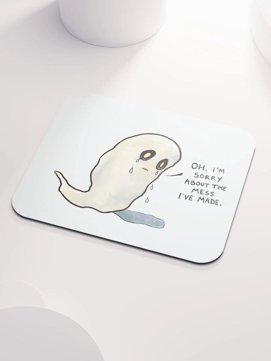 apologetic ghost mouse pad product image (3)