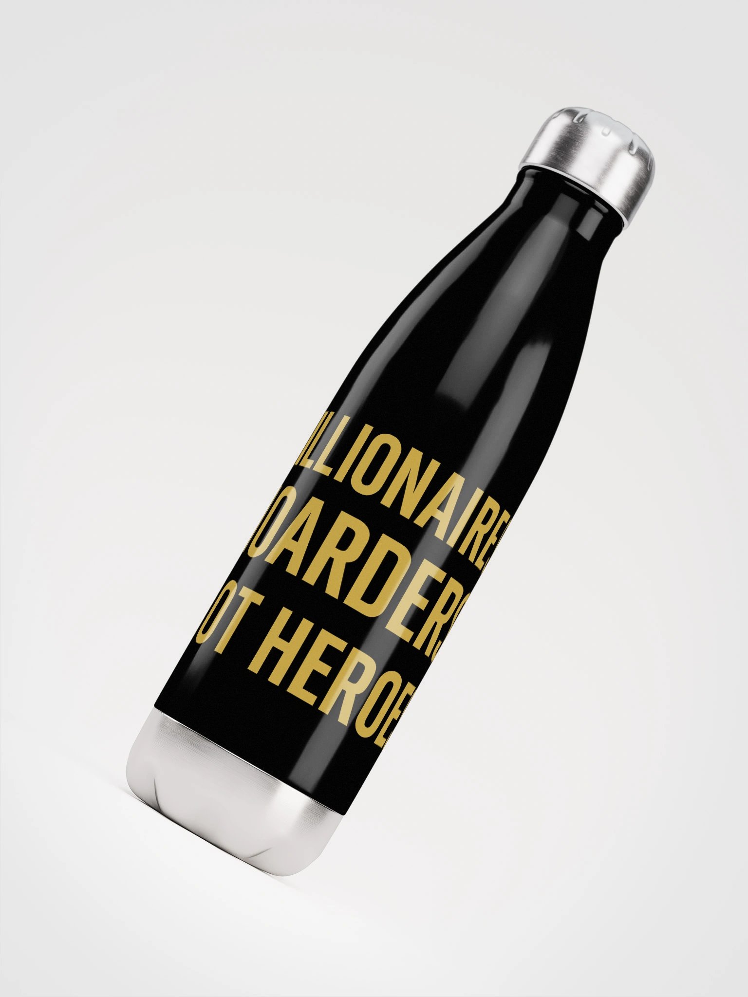 Billionaires Not Heroes Stainless Steel Water Bottle product image (4)