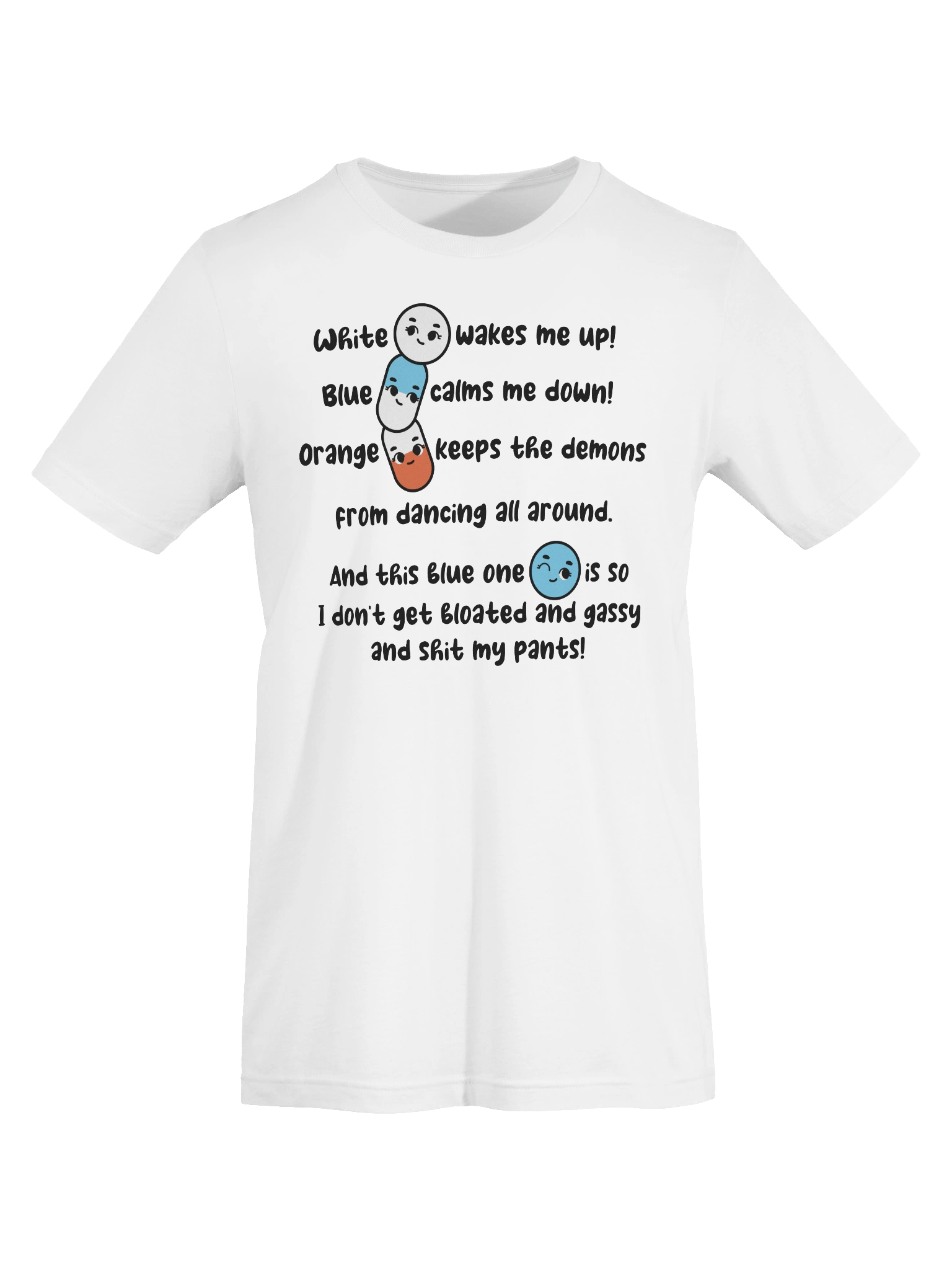 White wakes me up, blue calms me down… Tee product image (7)