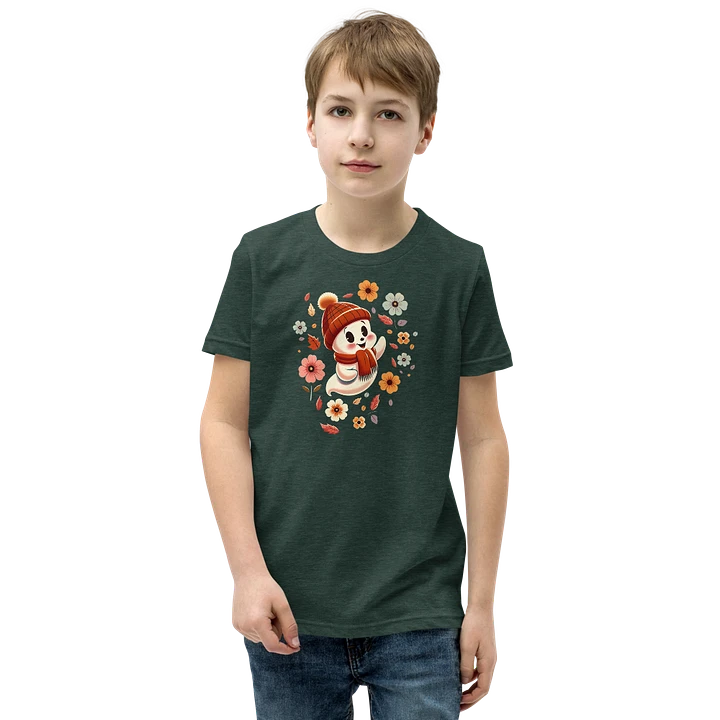 Ghost in a Hat Floral Kids T-Shirt product image (16)