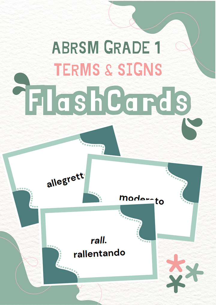Terms and Signs Flash Cards: Grade 1 ABRSM Music Theory product image (1)