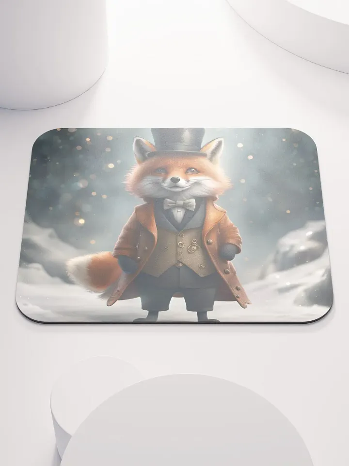Smart Dressed Fox Mouse Pad product image (1)
