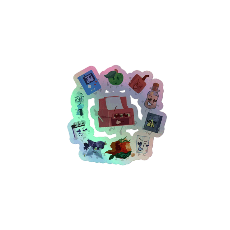 The Planet Hoppers Cast Sticker! w/ White limbs