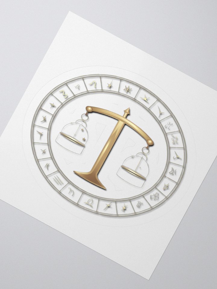Libra Zodiac Kiss-Cut Sticker product image (5)
