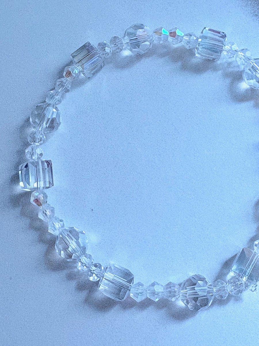 Handmade 7.5" Crystal Bead Stretch Bracelet | Coastal Charm Jewelry by Monique Faella Designs™ | MFD-00163 product image (3)