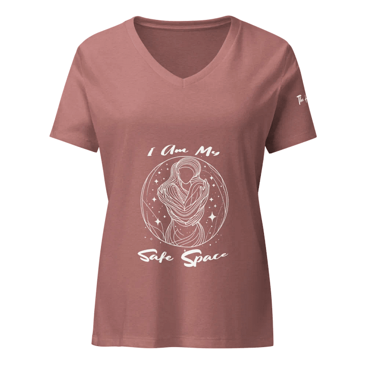 I Am My Safe Space Relaxed V-Neck T-Shirt product image (1)