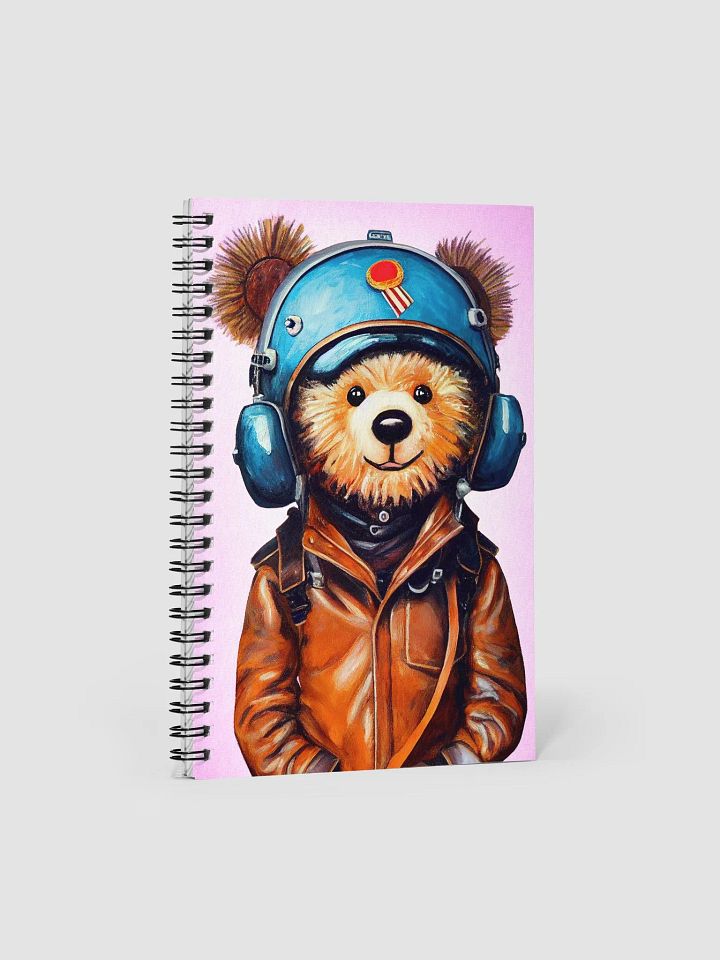 Aviator Amelia Bearhart - Teddy Bear Spiral Notebook product image (1)