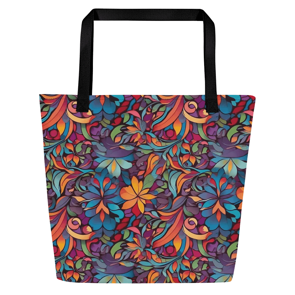 Abstract Multi-coloured Floral Tote product image (2)