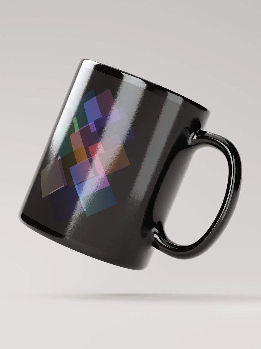 Geometric Gradient Artistic Squares Black Mug product image (11)