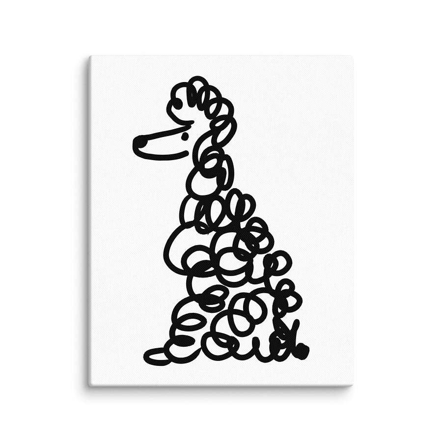 Poodle doodle canvas art print product image (16)